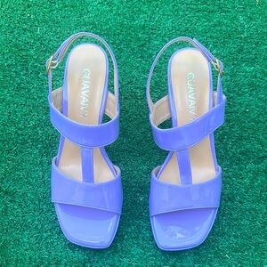 Gruavaivy  | Women's Platform Heels | Purple Sandals | Size 9